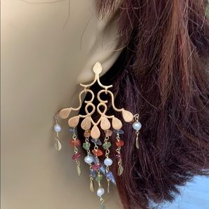 Pumpkin Spice Chandelier Pierced Earrings
